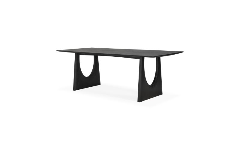 ETHNICRAFT BLACK OAK GEOMETRIC DINING TABLE 220