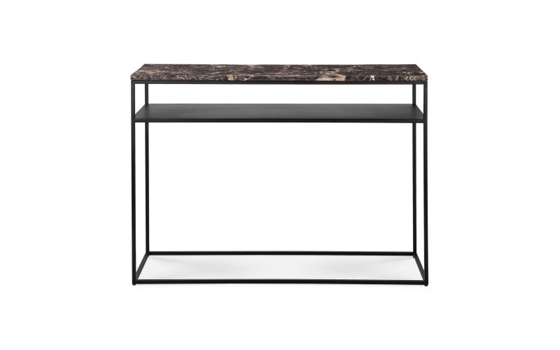 ETHNICRAFT STONE CONSOLE-MARBLE TOP-DARK EMPERADOR
