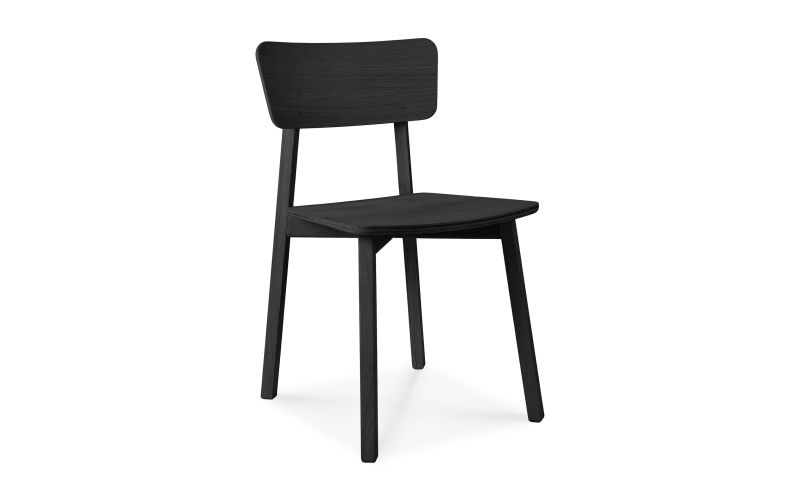 ETHNICRAFT BLACK OAK CASALE DINING CHAIR-GEVERNIST