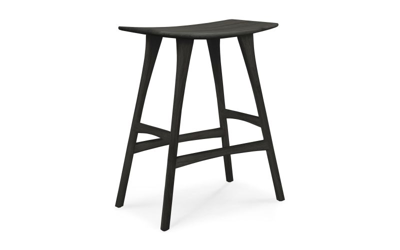ETHNICRAFT BLACK OAK OSSO COUNTER STOOL 57x33x67