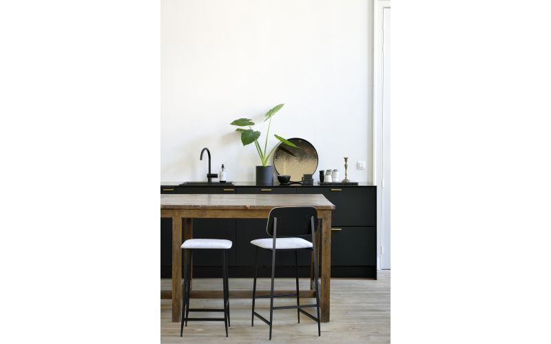 ETHNICRAFT DC BAR STOOL - LIGHT GREY 43x49x112