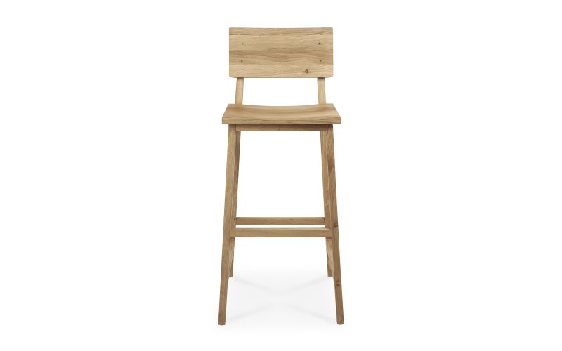 ETHNICRAFT OAK N4 BAR STOOL - GEVERNIST 48x50x110