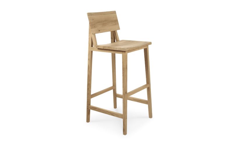 ETHNICRAFT OAK N4 BAR STOOL - GEVERNIST 48x50x110