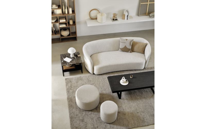 ETHNICRAFT ELLIPSE SOFA-3 SEATER-OATMEAL 217x98x71