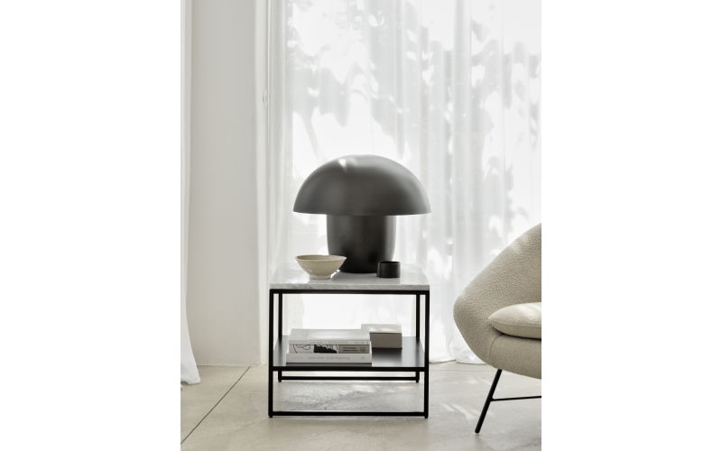 ETHNICRAFT STONE WHITE CARRARA SIDE TABLE 