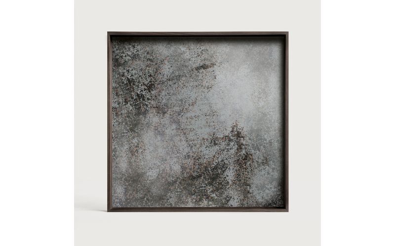 ETHNICRAFT CLEAR MIRROR TRAY - SMALL SQUARE