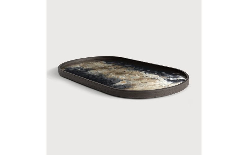  ETHNICRAFT BLACK ORGANIC TRAY - MEDIUM OBLONG