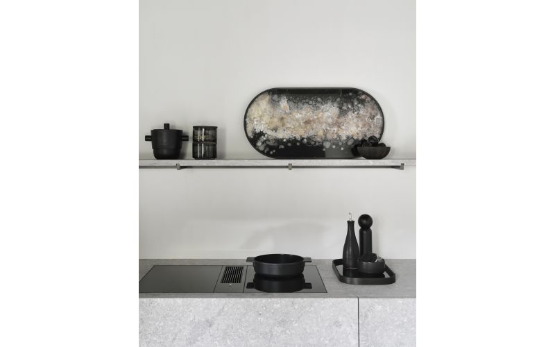  ETHNICRAFT BLACK ORGANIC TRAY - MEDIUM OBLONG