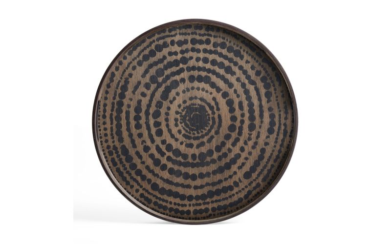 ETHNICRAFT BEADS TRAY - WOOD - BLACK - 48x48x4