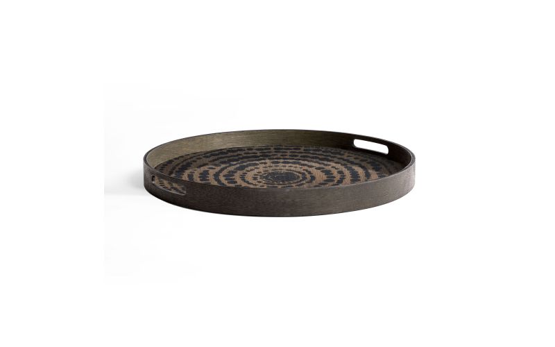 ETHNICRAFT BEADS TRAY - WOOD - BLACK - 48x48x4