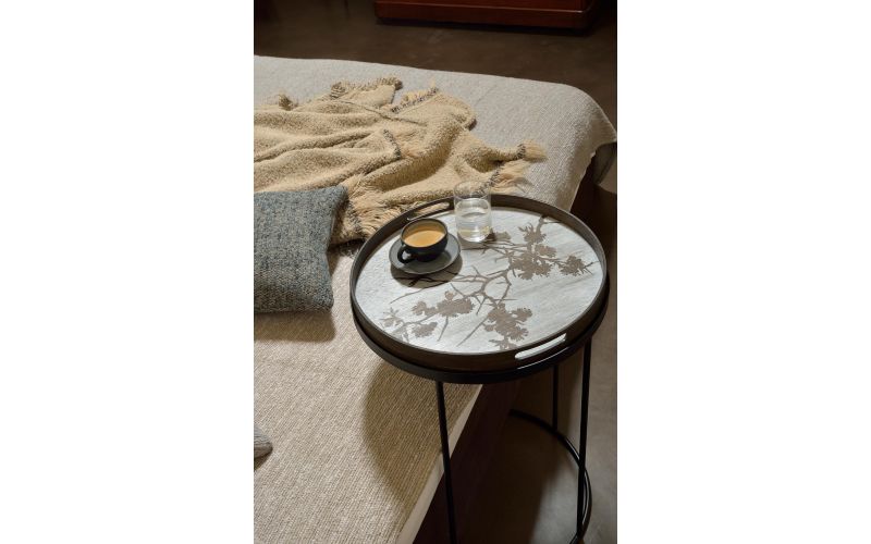 ETHNICRAFT BLOSSOM TRAY - WOOD - 48x48x4