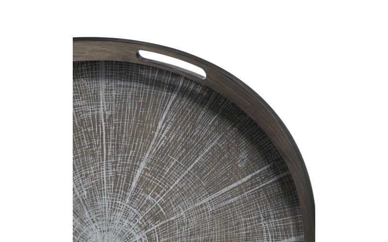 ETHNICRAFT SLICE TRAY - WOOD - WHITE - 48x48x4