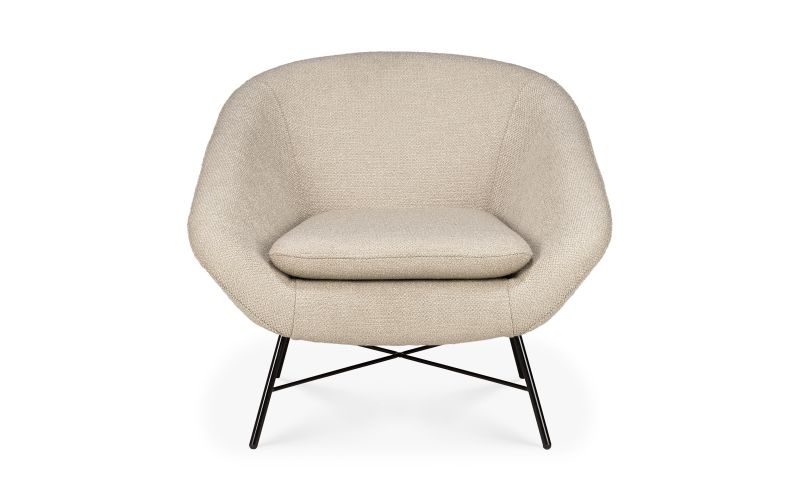 ETHNICRAFT BARROW LOUNGE CHAIR - OFF WHITE