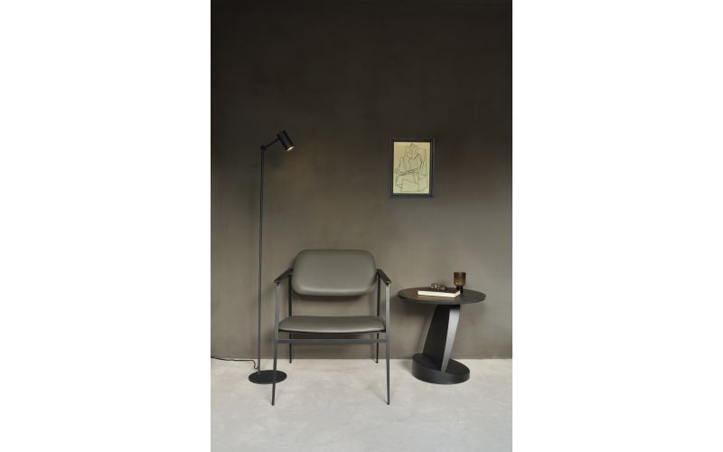 ETHNICRAFT DC LOUNGE CHAIR - OLIVE GREEN LEATHER