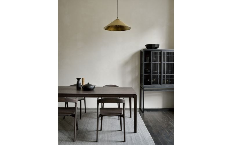 ETHNICRAFT BROWN OAK BOK DINING TABLE 160x80x76