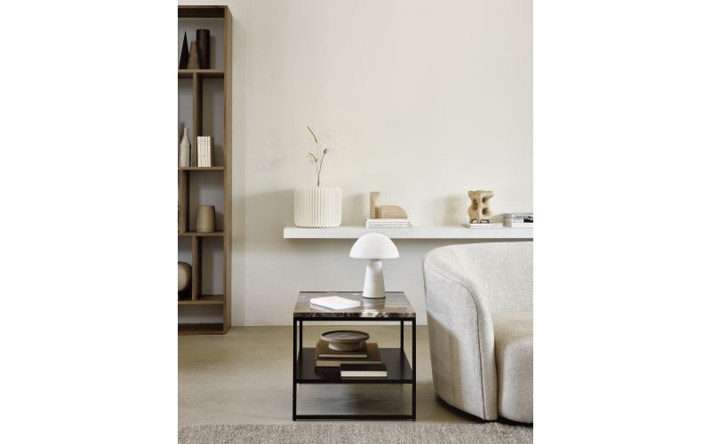 ETHNICRAFT STONE BLACK EMPERADOR SIDE TABLE 