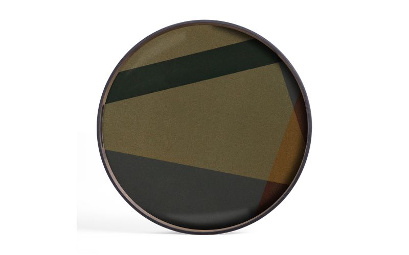 ETHNICRAFT ANGLE TRAY - GLASS - SLATE - 48x48x4