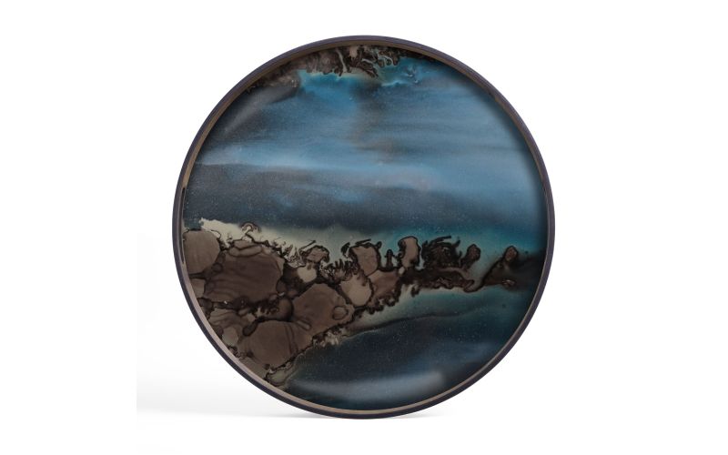 ETHNICRAFT ORGANIC TRAY - GLASS - SLATE - 48x48x4