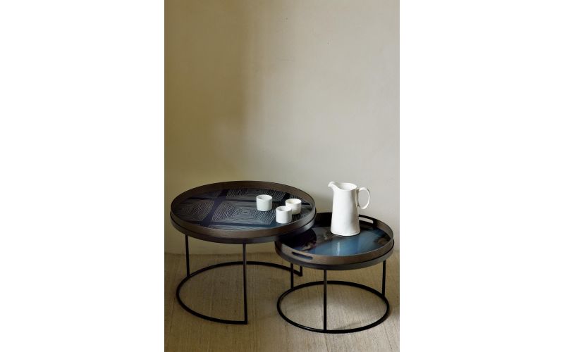 ETHNICRAFT ORGANIC TRAY - GLASS - SLATE - 48x48x4