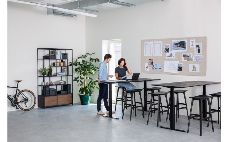 ETHNICRAFT TEAK AND ZWART STUDIO REK 120x40x205