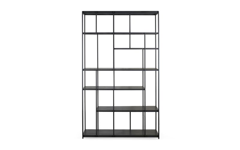 ETHNICRAFT ZWART TEAK STUDIO REK 120x40x205