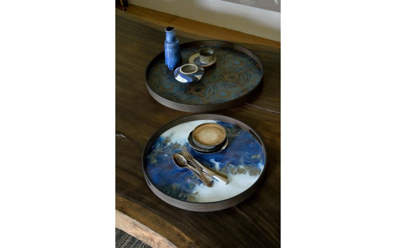 ETHNICRAFT BEADS TRAY - WOOD - SEASIDE - L 61x61x4