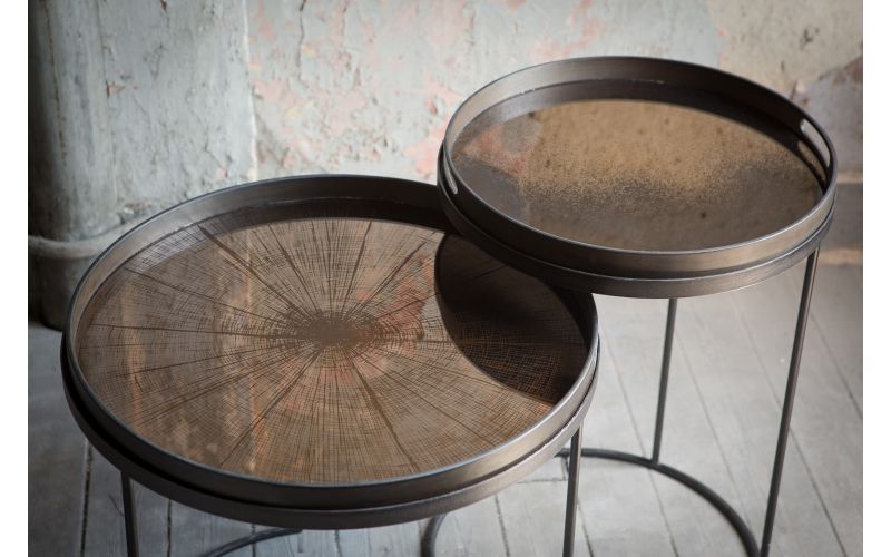 ETHNICRAFT SLICE TRAY - MIRROR - BRONZE -L 61x61x4