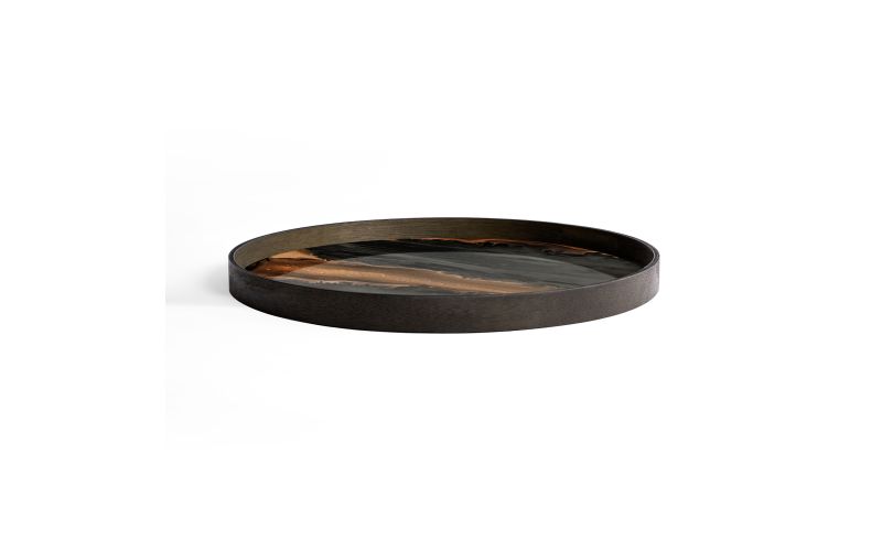 ETHNICRAFT ORGANIC TRAY- GLASS - BRONZE -L 61x61x4
