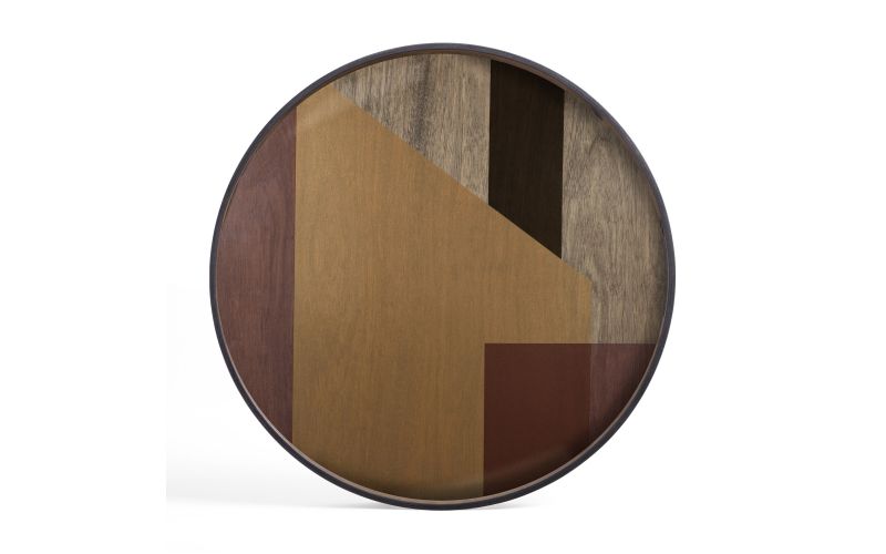 ETHNICRAFT ANGLE TRAY- GLASS- BRONZE- XL 92x92x4