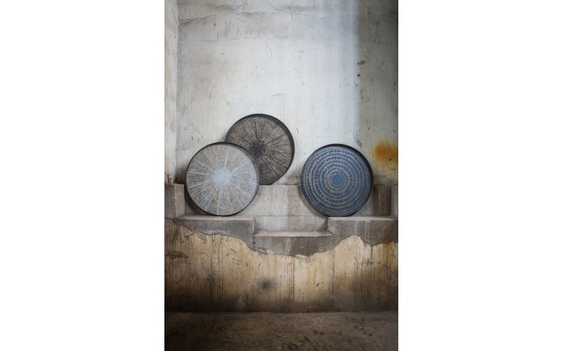 ETHNICRAFT BEADS TRAY- WOOD-  MIDNIGHT- XL 92x92x4