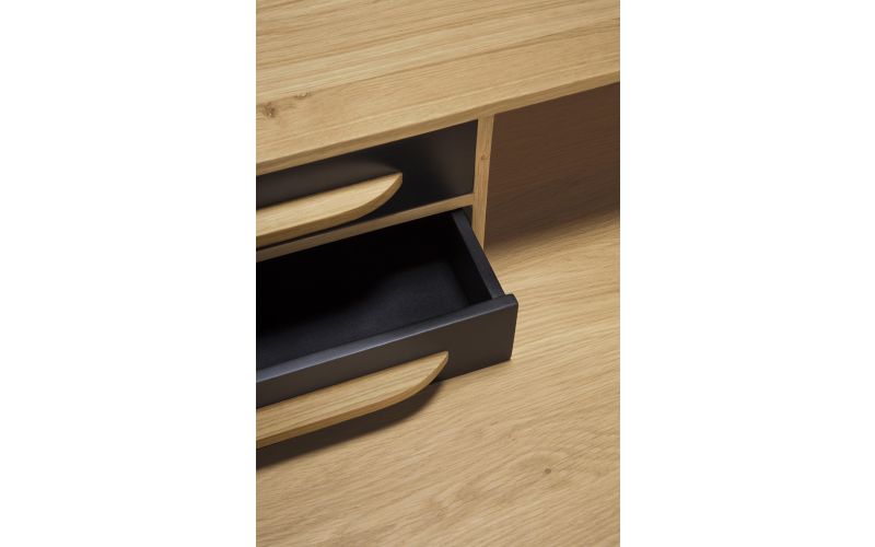 ETHNICRAFT ORIGAMI BUREAU EIKEN ZWART 135X94X55