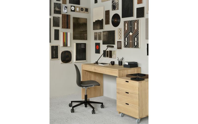 ETHNICRAFT BILLY LADEKAST EIKEN 50X56X66 | 3 ZACHTSLUITENDE LADES 50624