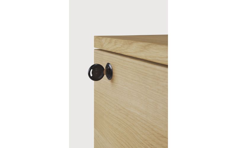 ETHNICRAFT BILLY LADEKAST EIKEN 50X56X66 | 3 ZACHTSLUITENDE LADES 50624 SALE 1 STUKS