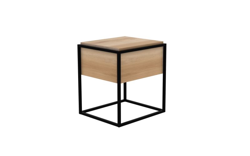 ETHNICRAFT MONOLIT NACHTKASTJE EIKEN 48X48X51