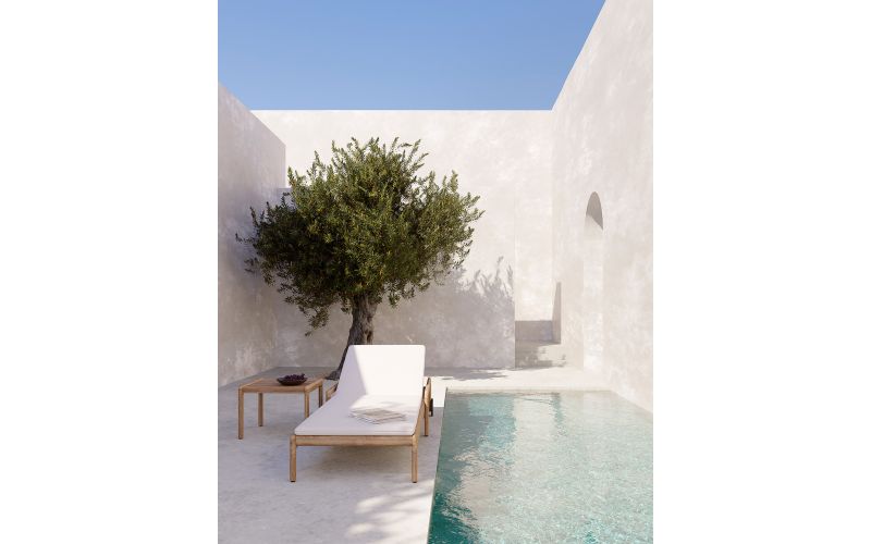 ETHNICRAFT JACK OUTDOOR LIGBED TEAK 216X84X34