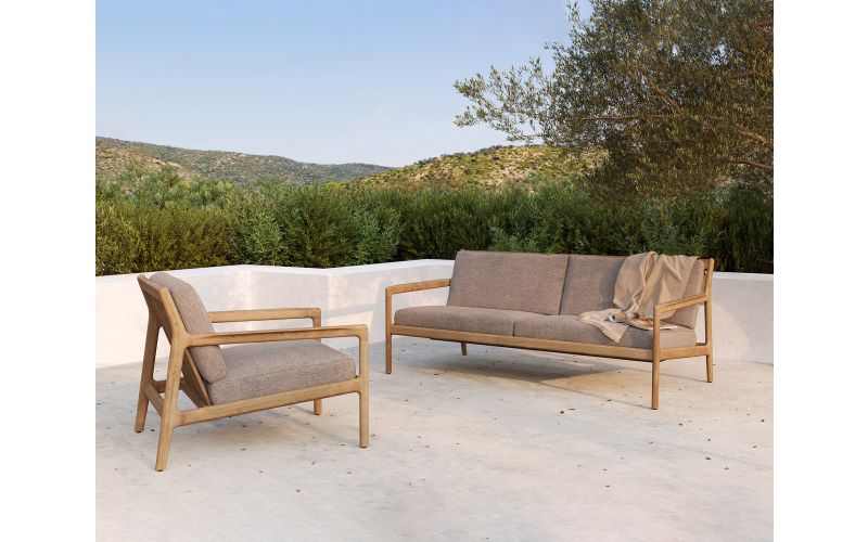 ETHNICRAFT JACK OUTDOOR BANK TEAK | MOCHA KUSSEN | 2-ZITS | ZITHOOGTE 40 CM | 180X90X73
ETHNICRAFT JACK OUTDOOR BANK MOCHA 