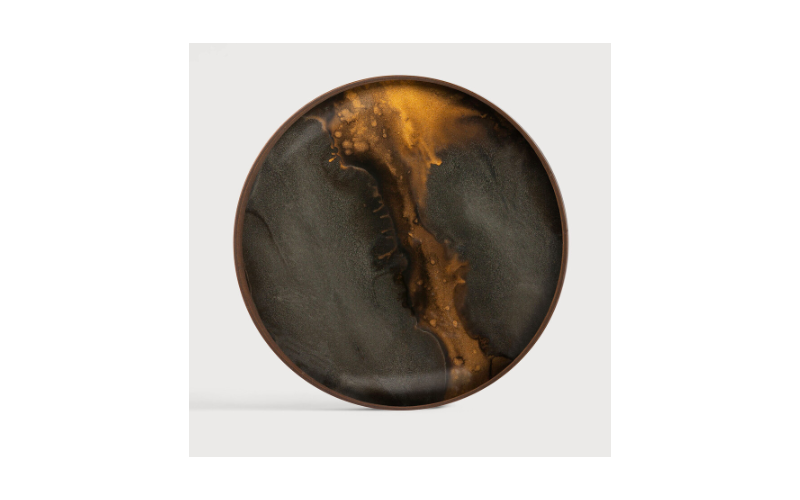  ETHNICRAFT BRONZE ORGANIC VALET TRAY