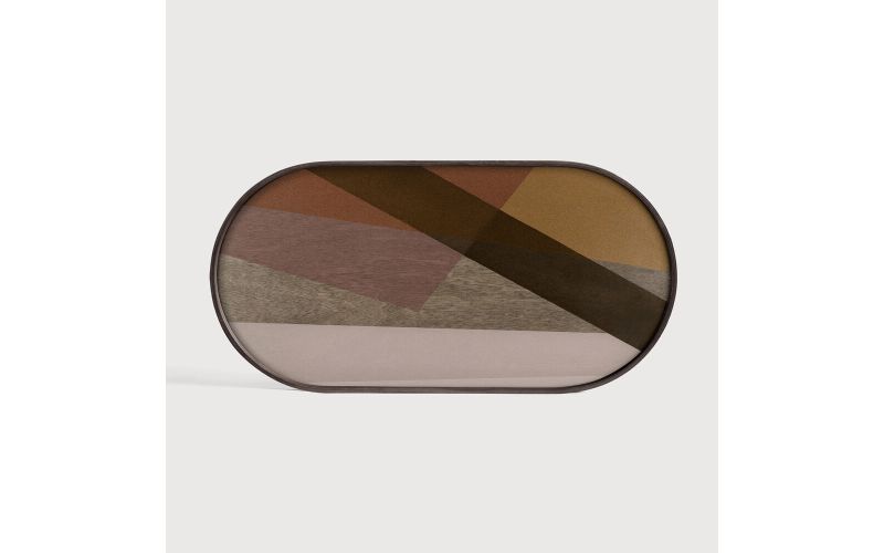  ETHNICRAFT ANGLE GLASS ORGANIC TRAY | MEDIUM