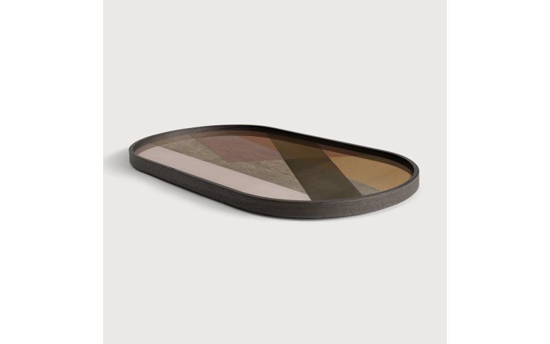  ETHNICRAFT ANGLE GLASS ORGANIC TRAY | MEDIUM