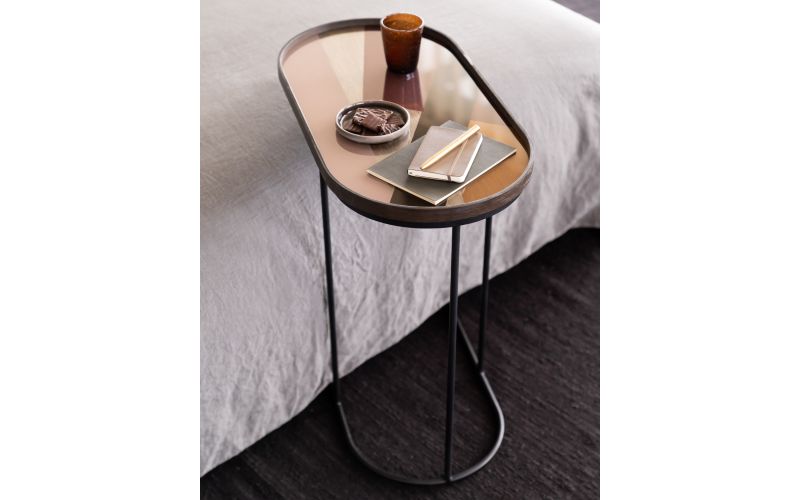  ETHNICRAFT ANGLE GLASS ORGANIC TRAY | MEDIUM