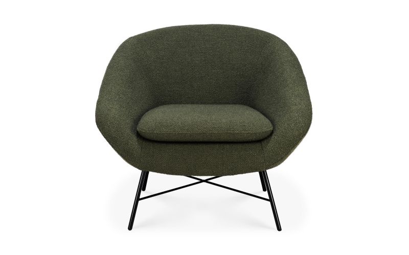 ETHNICRAFT BARROW LOUNGESTOEL | STOF PINE GREEN 