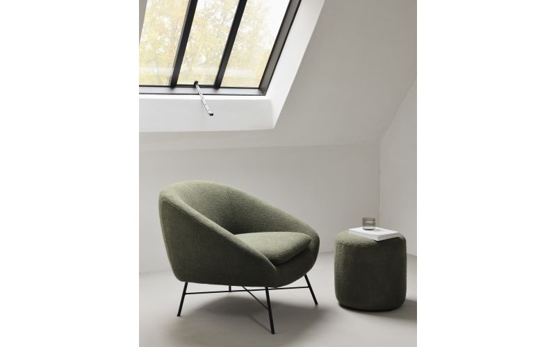 ETHNICRAFT BARROW POOF | PINE GREEN | 40X40X40 CM