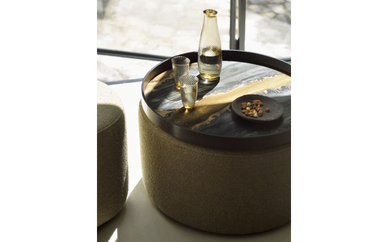 ETHNICRAFT BARROW POOF | KOPER | 40X40X40 CM