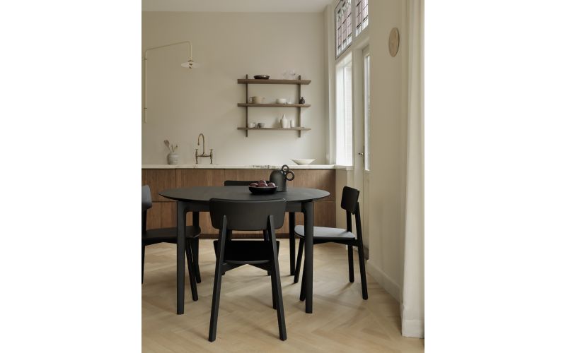 ETHNICRAFT EXTENDABLE DINING TABLE ROUND