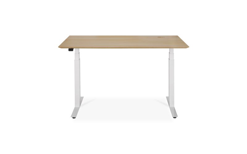 ETHNICRAFT BOK VERSTELBAAR BUREAU EIKEN WIT