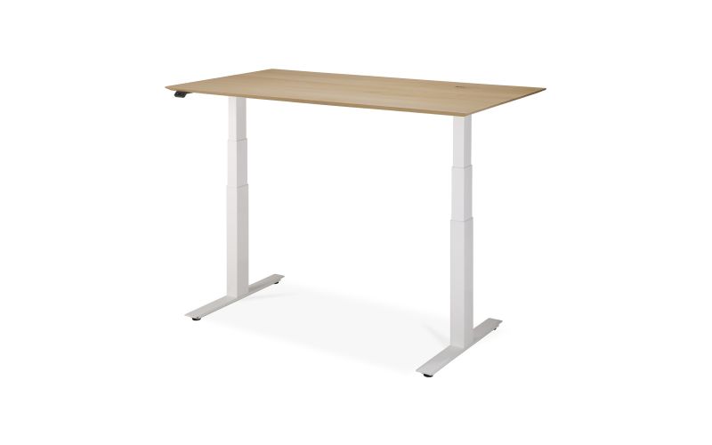 ETHNICRAFT BOK VERSTELBAAR BUREAU EIKEN WIT