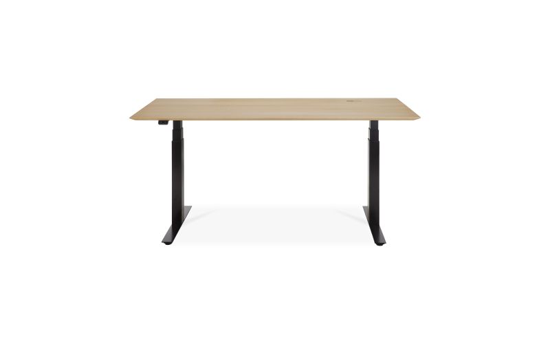 ETHNICRAFT BOK VERSTELBAAR BUREAU EIKEN ZWART