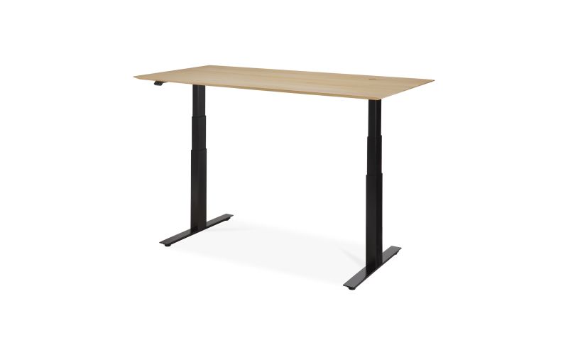 ETHNICRAFT BOK VERSTELBAAR BUREAU EIKEN ZWART