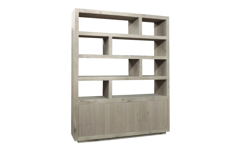 Vakkenkast HELDER 3drs (versprongen)