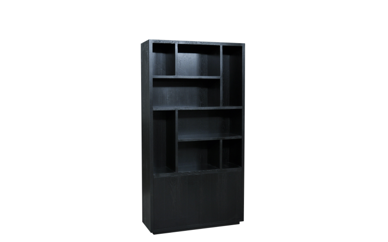 EBK097	 Vakkenkast eiken rustiek PUUR/DUNE 2drs 8vaks enkelwandig 2.5cm/ kast 1deel 
230x125x40